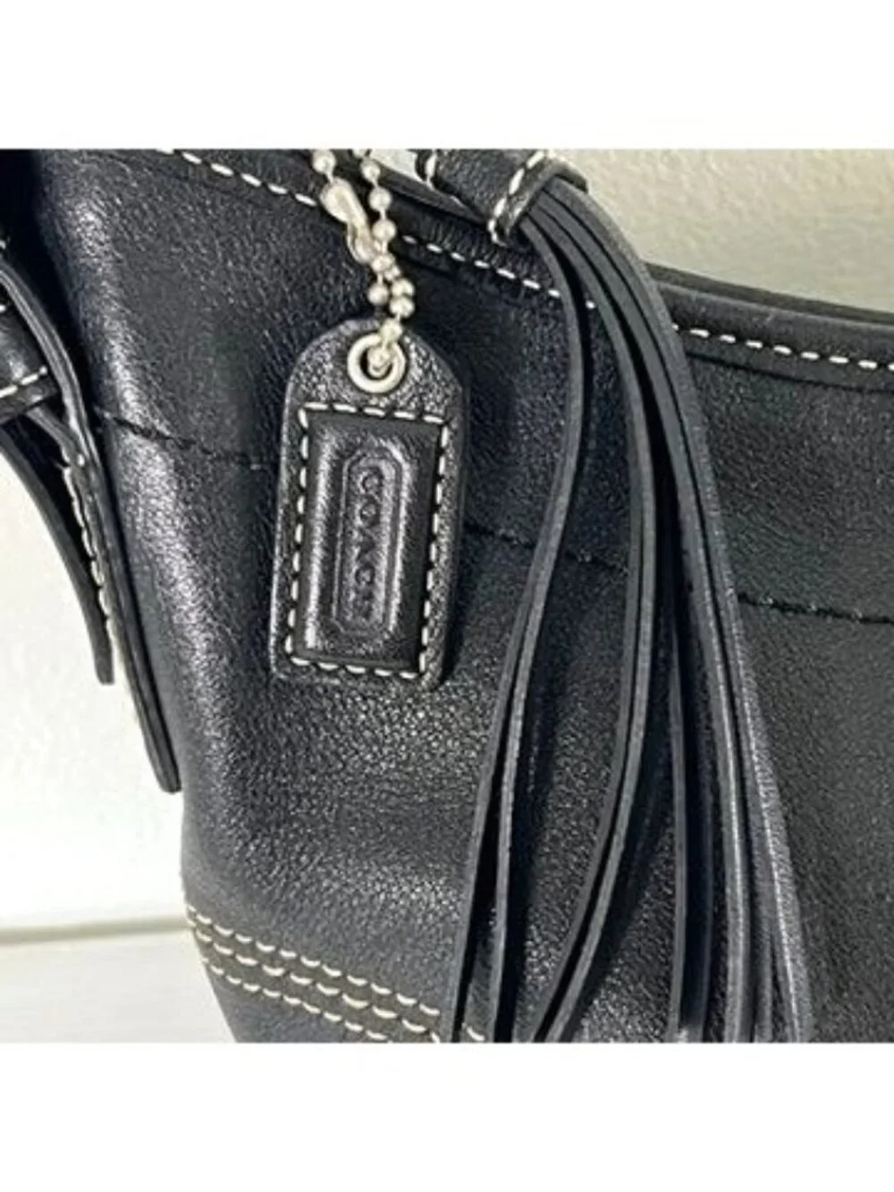 VTG Coach Soho Mini Hobo Black Leather Shoulder Bag Purse Authentic 1310 EUC